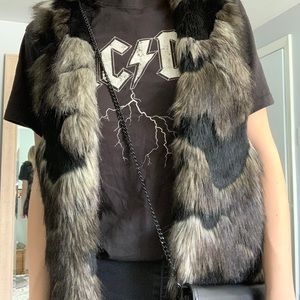 Faux fur vest